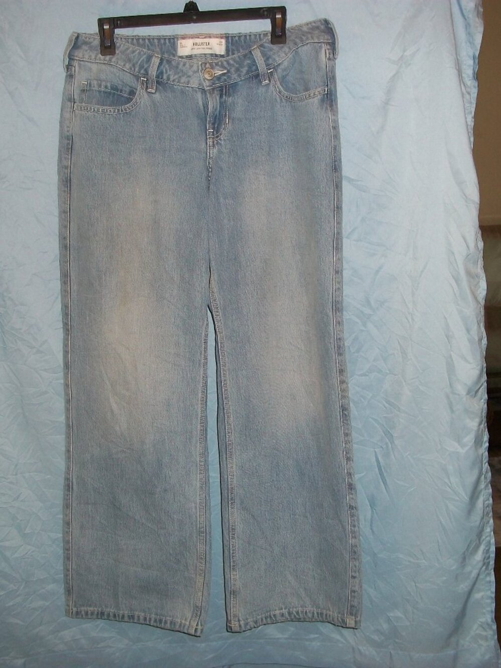 Girls Hollister Jeans Size 8 Regular Ultra Low Rise Baggy